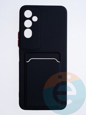 Накладка силиконовая Winter с кардхолдером для Tecno Pova 4 Pro черная - фото 64278