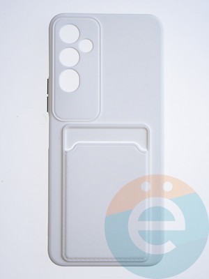 Накладка силиконовая Winter с кардхолдером для Tecno Pova Neo 2 белая - фото 64280