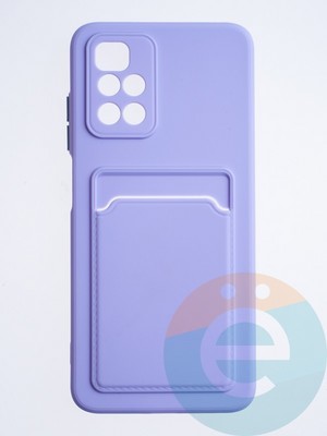 Накладка силиконовая Winter с кардхолдером для Xiaomi Redmi 10 сиреневая - фото 64339