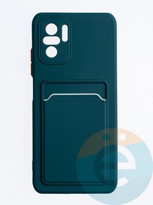 Накладка силиконовая Winter с кардхолдером для Poco M5S/Redmi Note 10 4G/10S зеленая - фото 64389