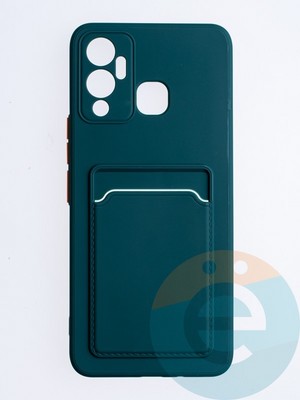Накладка силиконовая Winter с кардхолдером для Infinix Hot 12 Play зеленая - фото 64440