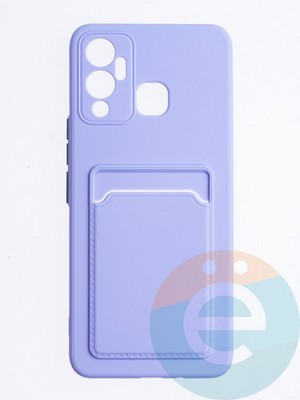 Накладка силиконовая Winter с кардхолдером для Infinix Hot 12 Play сиреневая - фото 64449