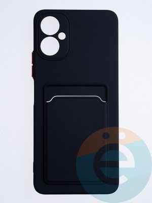 Накладка силиконовая Winter с кардхолдером для Tecno Camon 19 Neo черная - фото 64465