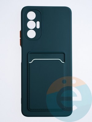 Накладка силиконовая Winter с кардхолдером для Tecno Pova 3 зеленая - фото 64467