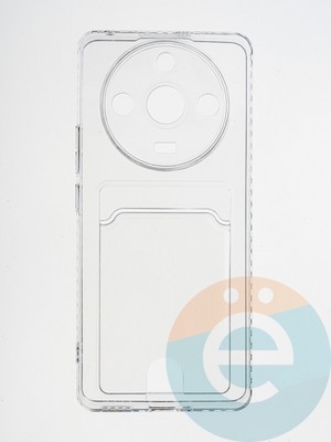 Накладка силиконовая с кардхолдером для Realme 11 Pro прозрачная - фото 64788