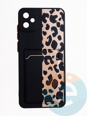 Накладка силиконовая Summer с кардхолдером для Samsung Galaxy A05 черная - фото 64824