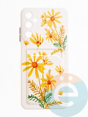Накладка силиконовая Summer с кардхолдером для Samsung Galaxy A05S бежевая - фото 64826