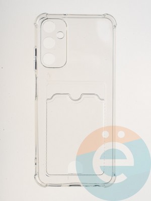 Накладка силиконовая с кардхолдером и усиленными углами для Samsung Galaxy A05S прозрачная - фото 64876