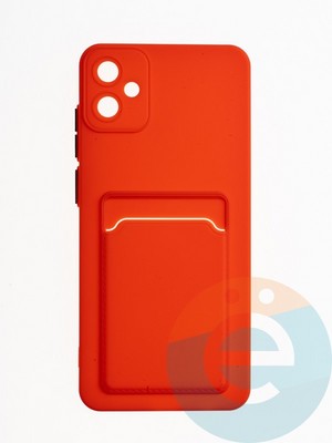 Накладка силиконовая Winter с кардхолдером для Samsung Galaxy A05 красная - фото 64884