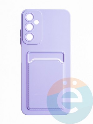 Накладка силиконовая Winter с кардхолдером для Samsung Galaxy A05S сиреневая - фото 64901
