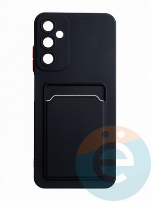 Накладка силиконовая Winter с кардхолдером для Samsung Galaxy A05S черная - фото 64902