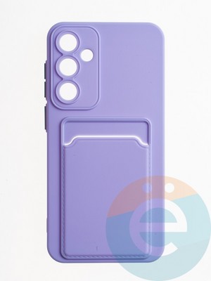 Накладка силиконовая Winter с кардхолдером для Samsung Galaxy S23FE сиреневая - фото 64909