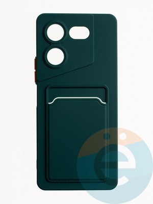 Накладка силиконовая Winter с кардхолдером для Tecno Pova 5 Pro зеленая - фото 64913