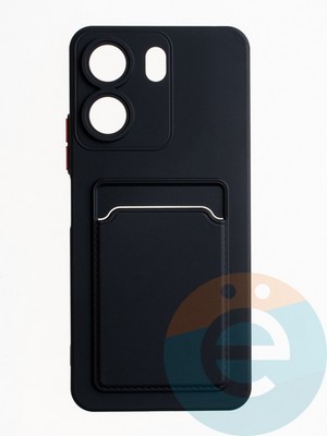 Накладка силиконовая Winter с кардхолдером для Xiaomi Redmi 13C/Poco C65 черная - фото 64967
