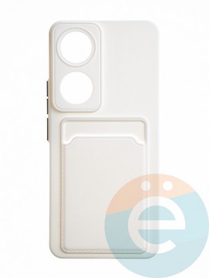 Накладка силиконовая Winter с кардхолдером для Huawei Honor 90 белая - фото 65070