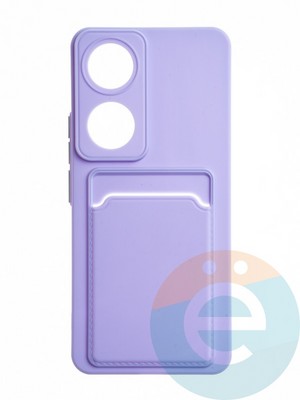 Накладка силиконовая Winter с кардхолдером для Huawei Honor 90 сиреневая - фото 65080