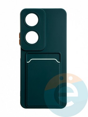 Накладка силиконовая Winter с кардхолдером для Huawei Honor X7B зеленая - фото 65087