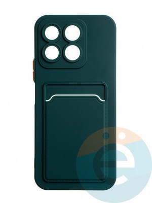 Накладка силиконовая Winter с кардхолдером для Huawei Honor X8B зеленая - фото 65107
