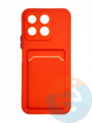 Накладка силиконовая Winter с кардхолдером для Huawei Honor X8B красная - фото 65109