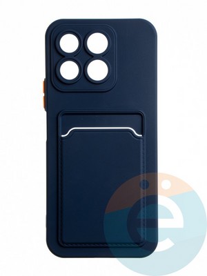 Накладка силиконовая Winter с кардхолдером для Huawei Honor X8B синяя - фото 65112