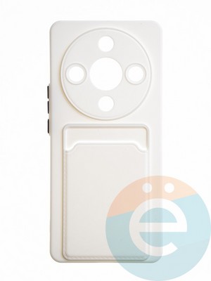 Накладка силиконовая Winter с кардхолдером для Huawei Honor X9B белая - фото 65122