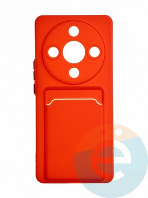 Накладка силиконовая Winter с кардхолдером для Huawei Honor X9B красная - фото 65125