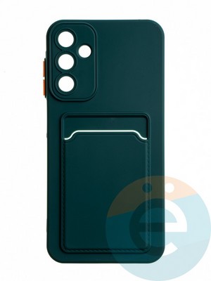 Накладка силиконовая Winter с кардхолдером для Samsung Galaxy A15 зеленая - фото 65212