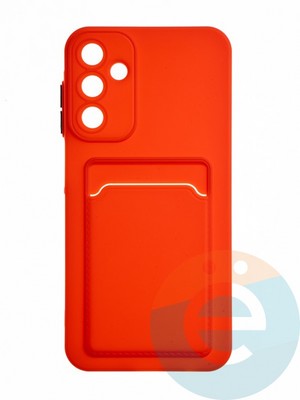 Накладка силиконовая Winter с кардхолдером для Samsung Galaxy A15 красная - фото 65214