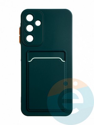 Накладка силиконовая Winter с кардхолдером для Samsung Galaxy A25 зеленая - фото 65231