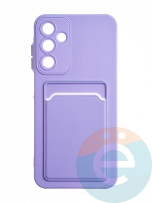 Накладка силиконовая Winter с кардхолдером для Samsung Galaxy A25 сиреневая - фото 65240