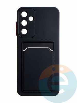 Накладка силиконовая Winter с кардхолдером для Samsung Galaxy A25 черная - фото 65242