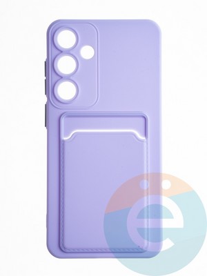 Накладка силиконовая Winter с кардхолдером для Samsung Galaxy S24 Plus сиреневая - фото 65295