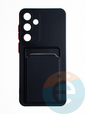 Накладка силиконовая Winter с кардхолдером для Samsung Galaxy S24 Plus черная - фото 65297