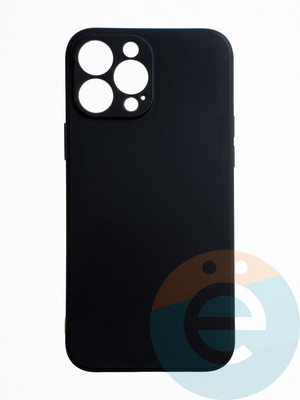 Накладка силиконовая Ycase с защитой камеры для Apple iPhone 13 Pro Max черная - фото 65422