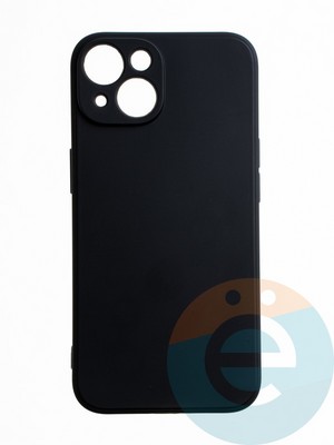 Накладка силиконовая Ycase с защитой камеры для Apple iPhone 14 черная - фото 65434