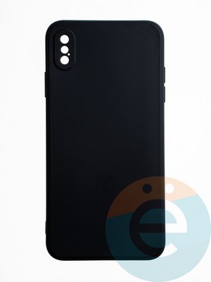 Накладка силиконовая Ycase с защитой камеры для Apple iPhone XS Max черная - фото 65448