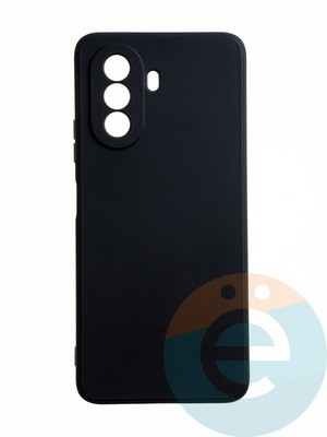 Накладка силиконовая Ycase с защитой камеры для Huawei Nova Y70 черная - фото 65473