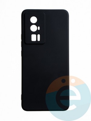 Накладка силиконовая Ycase с защитой камеры для Poco F5 Pro/Redmi K60 черная - фото 65496