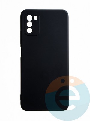 Накладка силиконовая Ycase с защитой камеры для Poco M3 черная - фото 65499