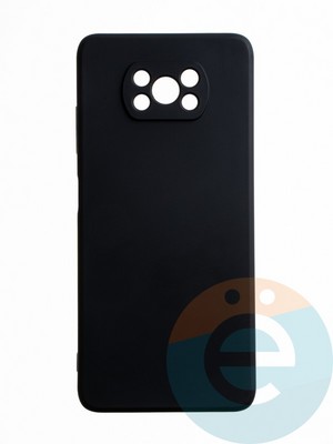 Накладка силиконовая Ycase с защитой камеры для Poco X3/X3 Pro черная - фото 65502