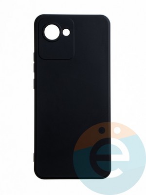 Накладка силиконовая Ycase с защитой камеры для Realme C30 черная - фото 65512