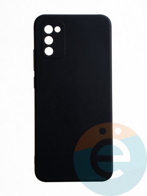 Накладка силиконовая Ycase с защитой камеры для Samsung Galaxy A02S черная - фото 65523
