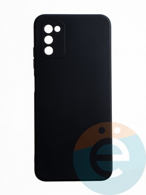 Накладка силиконовая Ycase с защитой камеры для Samsung Galaxy A03S черная - фото 65529