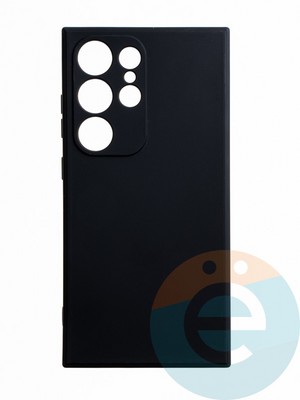 Накладка силиконовая Ycase с защитой камеры для Samsung Galaxy S24 Ultra черная - фото 65578