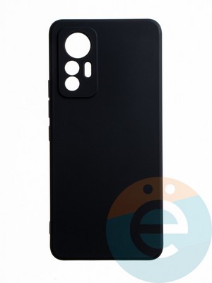 Накладка силиконовая Ycase с защитой камеры для Xiaomi Mi 12 Lite черная - фото 65598