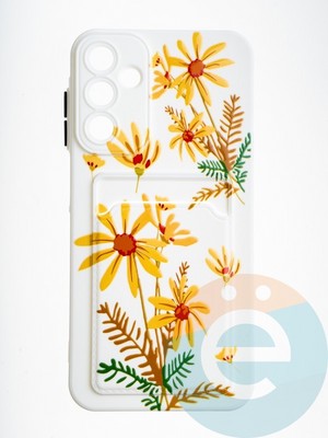 Накладка силиконовая Summer с кардхолдером для Samsung Galaxy A15 бежевая - фото 65682