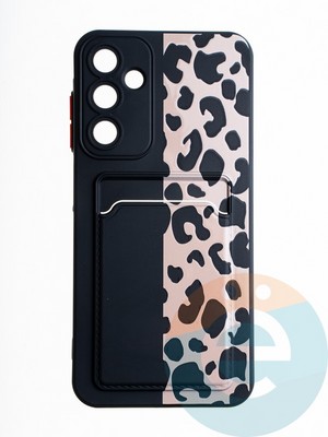 Накладка силиконовая Summer с кардхолдером для Samsung Galaxy A25 черная - фото 65685