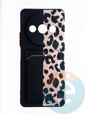 Накладка силиконовая Summer с кардхолдером для Xiaomi Redmi A3 черная - фото 65712