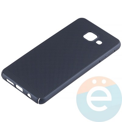 Накладка пластиковая перфорированная на Samsung Galaxy A3 (2016) SM-A310 синяя - фото 12134