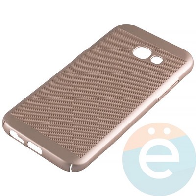 Накладка пластиковая перфорированная на Samsung Galaxy A5 (2017) SM-A520 золотистая - фото 12151